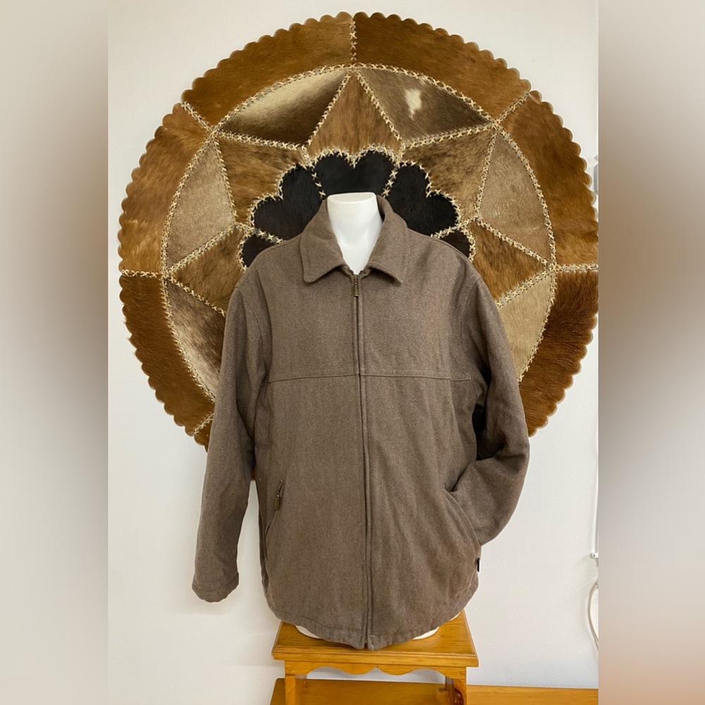 Men's Brown Woollen Sweater Jacket